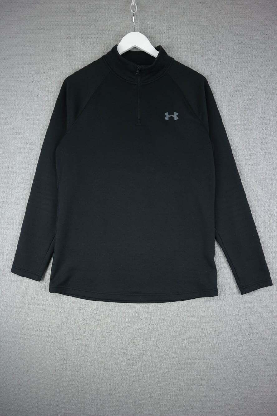 Under Armour Base 4.0 1/4 Zip Pullover Black Men's Medium ColdGear Long Sleeve